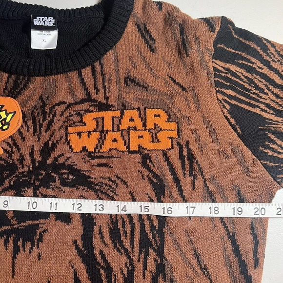 Star Wars Brown Knit Chewbacca Roar Sweater Youth Size XL, Fits Adult M/L READ - Picture 6 of 7